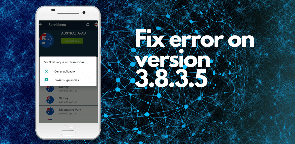 How to fix the error when updating to version 3.8.3.5