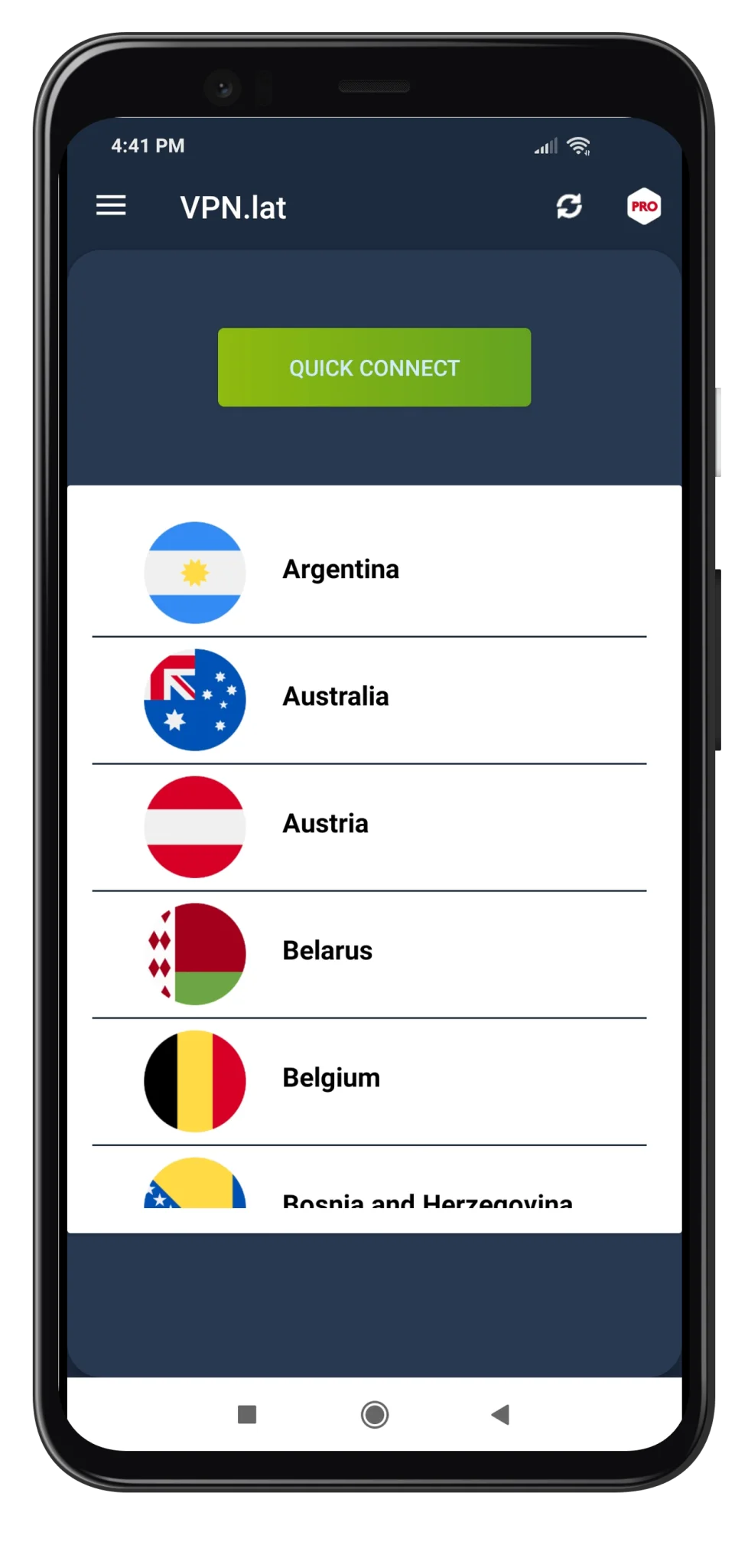 VPN lat for Android Screenshot
